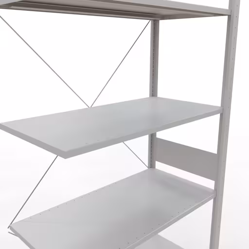 Image du produit n° 15 de l'article Rayonnage complémentaire, rayonnage à étagères, système enfichable MULTIplus150, 3000 x 1000 x 500 mm, 7 tablettes, traverse, RAL 7035 gris clair Figure n° 15 de l'article, Étagère MULTIplus150 système enfichable, 3000 x 1000 x 500 mm, 7 étagères, RAL 7035 gris clair du groupe de produits système enfichable de Schulte Lagertechnik