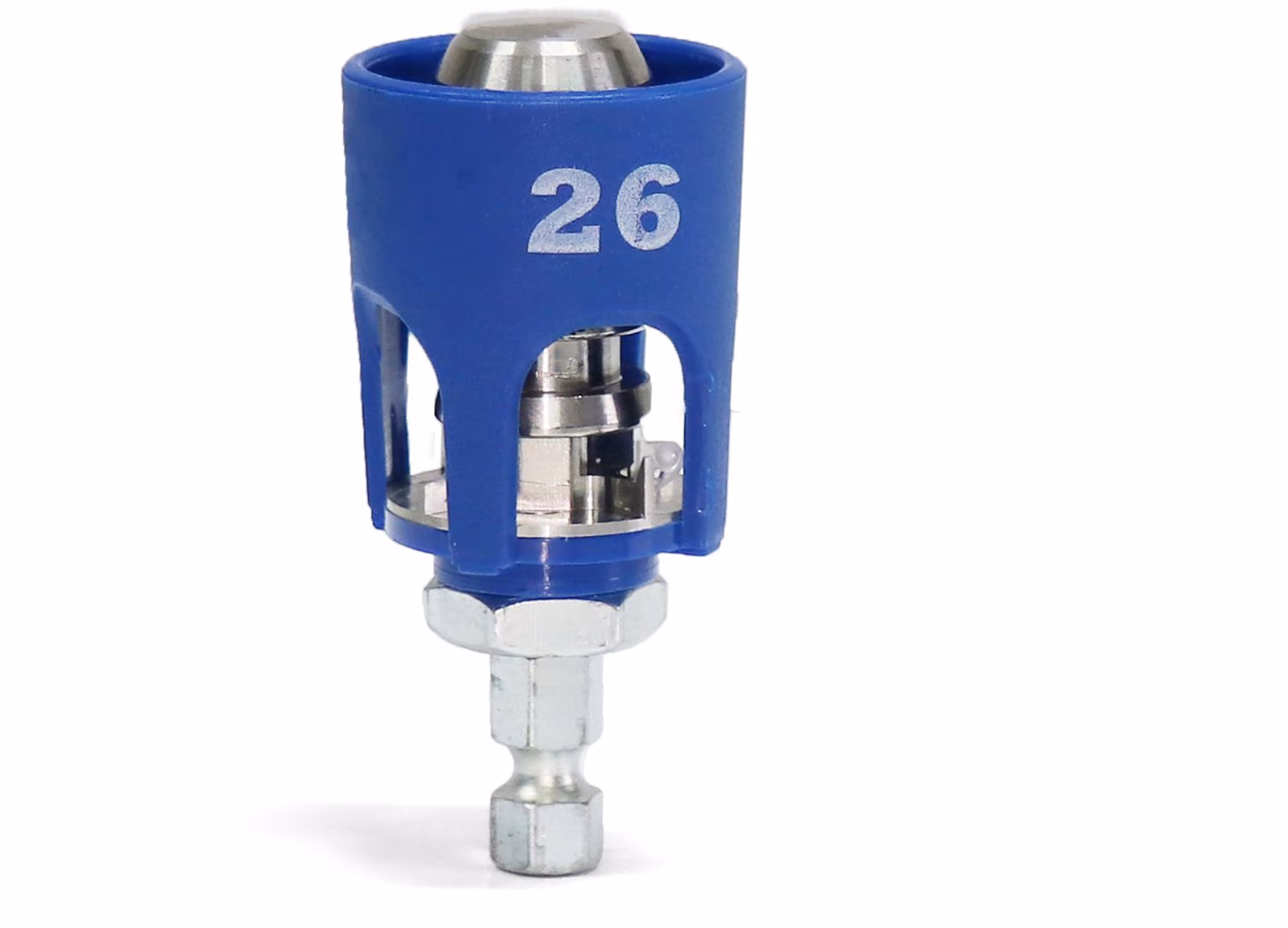 Strumento di calibrazione professionale Pipetec per tubi compositi multistrato in alluminio da 16 x 2, 20 x 2, 26 x 3 e 32 x 3 mm della categoria Seghe, sbavatori e utensili di calibrazione con il numero di articolo KS26