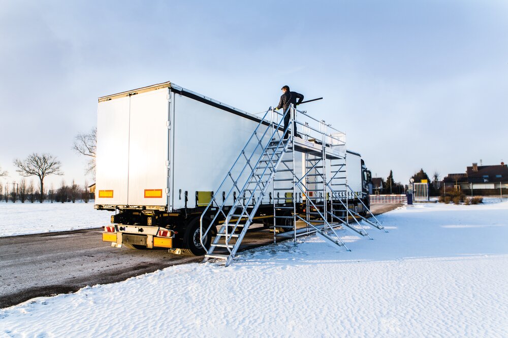 Impalcatura antighiaccio Munk in esecuzione modulare, stazionaria