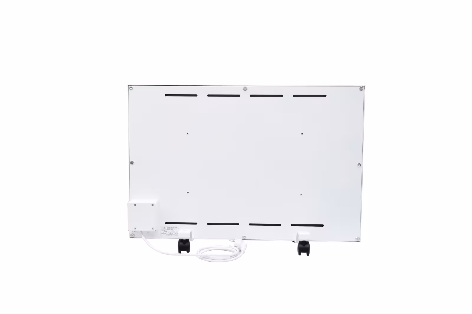 Riscaldatore mobile a infrarossi con rulli e termostato ambiente 500 mm x 750 mm 500 Watt bianco della categoria riscaldatore a infrarossi con GTIN 9006547400250 Riscaldamento mobile a infrarossi con rulli e termostato ambiente bianco della marca Ximax della categoria riscaldamento a infrarossi