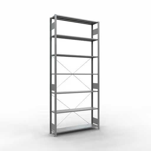 Un'altra vista dell'articolo Sistema a innesto ripiano base 3000x1300x300 mm, tipo 150 kg, zincato della categoria Sistema a innesto