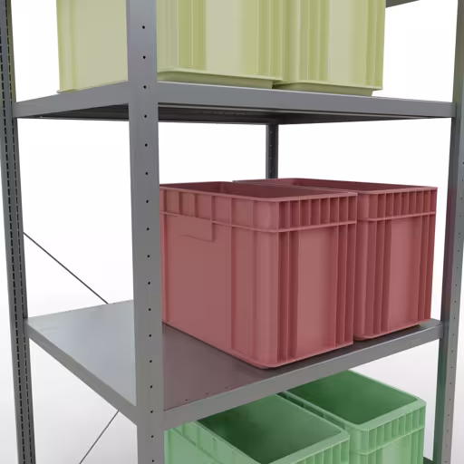 Figure n° 9 de l'article étagère de base, étagère, système enfichable MULTIplus330, 2000 x 1000 x 800 mm, 5 étagères, traverse, galvanisée du groupe de produits système enfichable de Schulte Lagertechnik