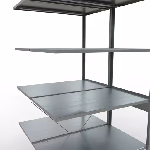 Figura n. 10 dell'articolo scaffale aggiuntivo, scaffale doppio, sistema a innesto per scaffali MULTIplus150, 2500 x 1000 x (2x600) mm (AxLxP), 2x6 ripiani, traversa, zincato dal gruppo di prodotti scaffali della marca Schulte Lagertechnik