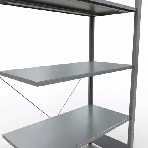 Immagine del prodotto n. 9 dell'articolo Ripiano aggiuntivo, ripiano, sistema a innesto MULTIplus150, 2000 x 1000 x 500 mm (AxLxP), 5 ripiani, traversa, zincato - Expressline della gamma di prodotti per sistemi a innesto della marca Schulte Lagertechnik
