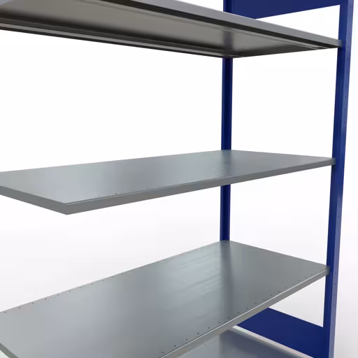 Immagine aggiuntiva dell'articolo Ripiano aggiuntivo, ripiano per ripiano, sistema a innesto MULTIplus150, 2000 x 1300 x 600 mm (AxLxP), 5 ripiani, barre longitudinali, RAL 5010 blu genziana/zincato Immagine aggiuntiva dell'articolo Scaffale aggiuntivo, scaffale a scaffale, sistema a innesto MULTIplus150, 2000 x 1300 x 600 mm (AxLxP), 5 ripiani, barra longitudinale, RAL 5010 blu genziana/zincato da scaffale aggiuntivo