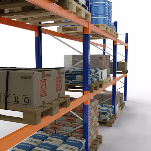 Immagine prodotto n. 13 dell'articolo Scaffale per pallet 3 campi da 2700 mm ciascuno - 4000x1100 mm, AxP, 12 barre (1500 kg) Figura n. 13 dell'articolo portapallet 3 campi da 2700 mm ciascuno - 4000x1100mm, AxP, 12 barre (1500kg) del gruppo di prodotti portapallet della marca Schulte Lagertechnik