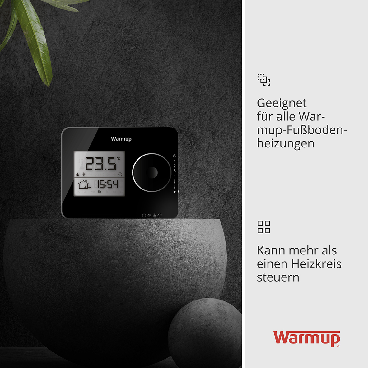 Warmup Tempo - Digitalthermostat, schwarz