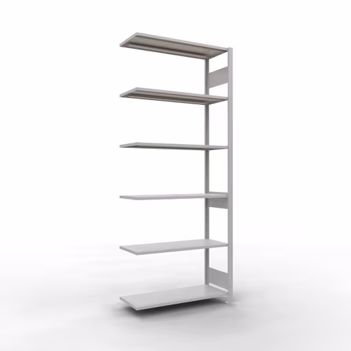 Rayonnage supplémentaire, étagère, système enfichable MULTIplus150, 2500 x 1000 x 400 mm, 6 étagères, gris clair RAL 7035 de Schulte Lagertechnik avec le numéro d'article. 32646-LR