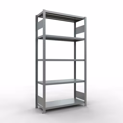 Une autre vue de l'article étagère de base, étagère à étagères, système enfichable MULTIplus250, 2000 x 1000 x 400 mm, 5 étagères, galvanisé de la catégorie système enfichable