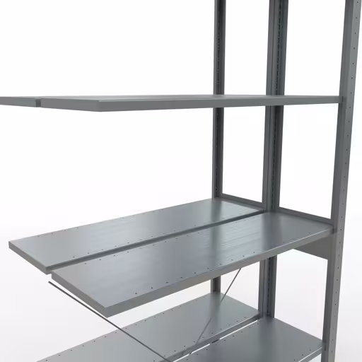 Rayonnage supplémentaire, rayonnage double, système d'étagères MULTIplus150, 2500 x 1000 x (2x300) mm (HxLxP), 2x6 étagères, traverse, galvanisé de la catégorie rayonnage double avec le GTIN 4004514208309 Rayonnage supplémentaire, rayonnage double, système d'étagères MULTIplus150, 2500 x 1000 x (2x300) mm, 2x6 étagères, galvanisé de la marque Schulte Lagertechnik de la gamme de produits d'étagères