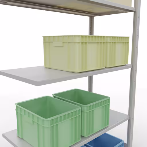 Figure n° 13 de l'article étagère complémentaire, étagère à étagères, système enfichable MULTIplus85, 2000 x 1000 x 500 mm, 5 étagères, gris clair RAL 7035 du groupe de produits système enfichable de la marque Schulte Lagertechnik