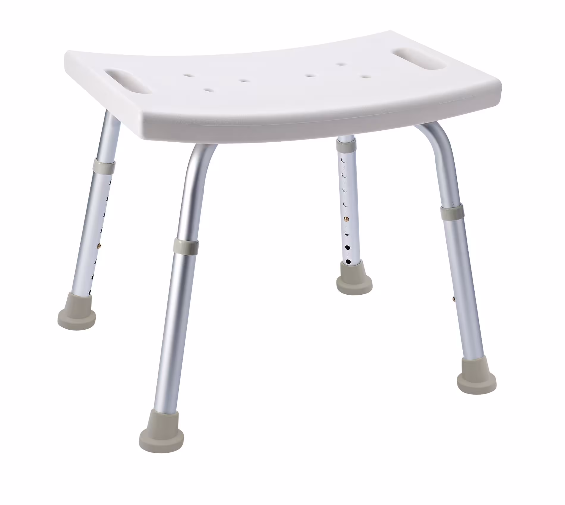 Sgabello da bagno Sam, bianco, regolabile in altezza, sgabello, sedie, sgabello, articolo n. A00601101