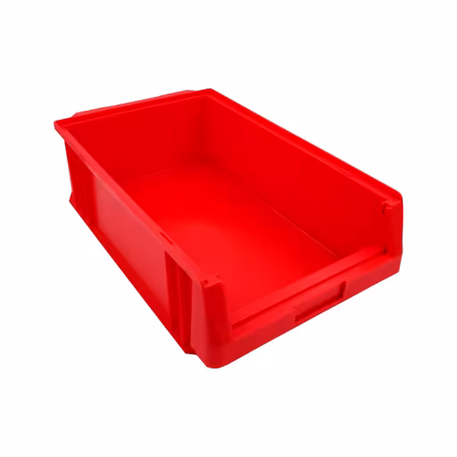 Un'altra vista dell'articolo contenitore a vista, PxLxA 150x315x500 mm, rosso, polipropilene della categoria Scaffali