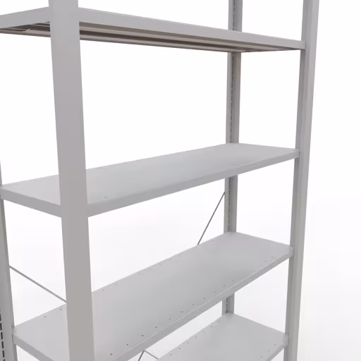 Scaffale Basic, scaffale per ufficio, sistema a innesto MULTIplus85, 2300 x 1000 x 300 mm (AxLxP), 7 ripiani, traversa, senza barra di arresto, grigio chiaro di Schulte Lagertechnik con l'articolo n. 36031