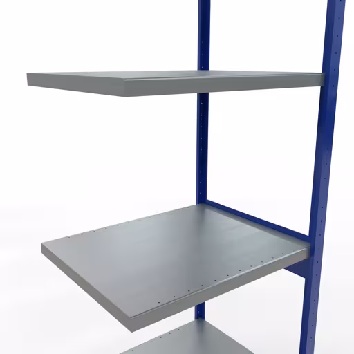 Scaffali aggiuntivi, scaffali, sistema a innesto MULTIplus250, 3000 x 750 x 600 mm (AxLxP), 7 ripiani, barre longitudinali, RAL 5010 blu genziana/zincato/zincato di Schulte Lagertechnik con l'articolo n. 12967-75-LR-B