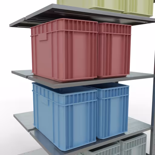 Image du produit n° 13 de l'article Étagère complémentaire, étagère double, étagère à étagères, système enfichable MULTIplus150, 2000 x 1000 x (2x500) mm (HxLxP), 2x5 étagères, barres de longueur, galvanisé Figure n° 13 de l'article étagère complémentaire, étagère double, étagère à étagères, système enfichable MULTIplus150, 2000 x 1000 x (2x500) mm, 2x5 étagères, galvanisé du groupe de produits étagères à étagères de la marque Schulte Lagertechnik