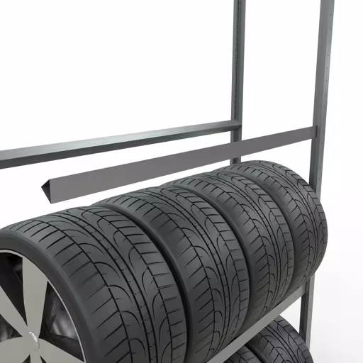 Figure n° 13 de l'article, rayonnage à roues/pneus, 2750 x 1300 x 400 mm, galvanisé, 4 niveaux de stockage avec une charge de compartiment de 150 kg par niveau du groupe de produits rayonnages à étagères de Schulte Lagertechnik
