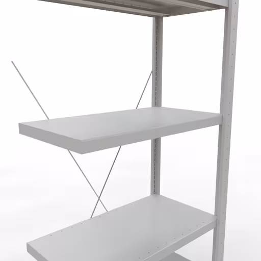 Image du produit n° 15 de l'article Rayonnage complémentaire, rayonnage à étagères, système enfichable MULTIplus250, 2000 x 750 x 400 mm, 5 tablettes, traverse, RAL 7035 gris clair Figure n° 15 de l'article étagère complémentaire, étagère à étagères, système enfichable MULTIplus250, 2000 x 750 x 400 mm, 5 étagères, gris clair RAL 7035 du groupe de produits système enfichable de Schulte Lagertechnik