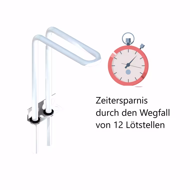 Scatola di riscaldamento1 Tubo composito a forma di C e L ø16 mm dalla categoria assemblaggio e collegamenti del radiatore con GTIN 0 Scatola riscaldante1 tubo composito a forma di C e L ø16mm del marchio Ortwein dalla gamma di prodotti per radiatori