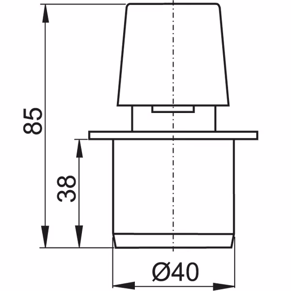Valvola di aerazione universale per tubi di scarico AlcaPlast APH 40 50 75 110 - adatta per tubi HT 40 mm (DN 40) di AlcaPlast Aeratore per tubi per acque reflue AlcaPlast APH, sifoni/valvole di scarico/tubi flessibili, articolo n. APH40