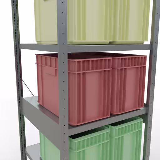 Figura n. 9 dell'articolo scaffale base, scaffale, sistema a innesto MULTIplus250, 2500 x 750 x 800 mm (AxLxP), 6 ripiani, traversa, zincato del gruppo di prodotti sistema a innesto della marca Schulte Lagertechnik