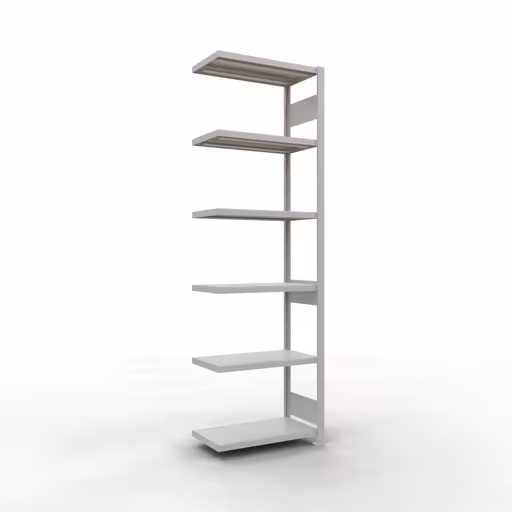 Figura n. 12 dell'articolo scaffale aggiuntivo, scaffale, sistema a innesto MULTIplus250, 2500 x 750 x 400 mm (AxLxP), 6 ripiani, barre longitudinali, RAL 7035 grigio chiaro del gruppo di prodotti sistema a innesto della marca Schulte Lagertechnik
