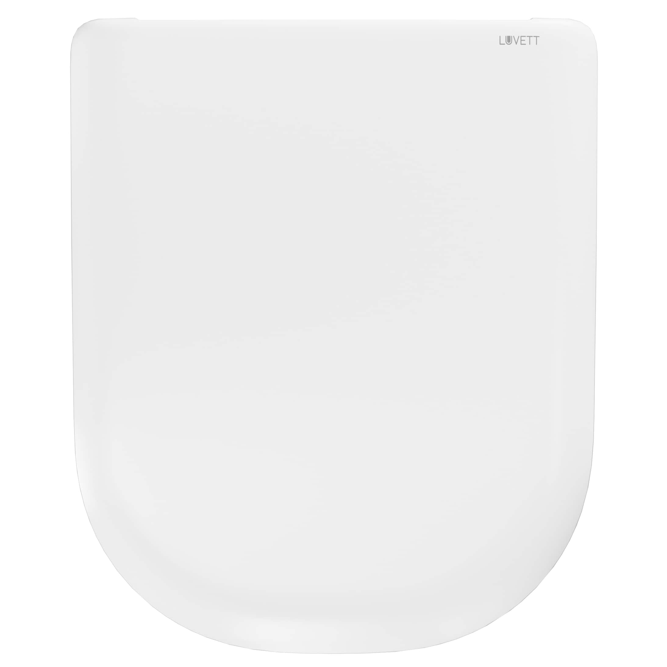 Sedile WC D900 forma a D bianco con meccanismo di chiusura ammortizzata di LUVETT con articolo n. 547344