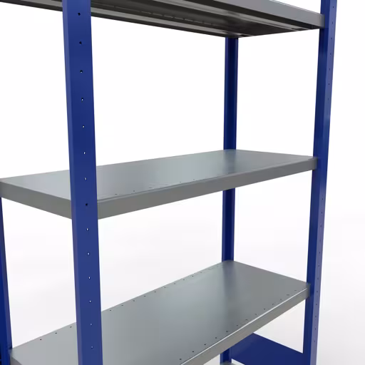 Figure n° 12 de l'article étagère de base, étagère, système enfichable MULTIplus330, 2000 x 1000 x 400 mm, 5 étagères, RAL 5010 bleu gentiane/galvanisé du groupe de produits système enfichable de Schulte Lagertechnik