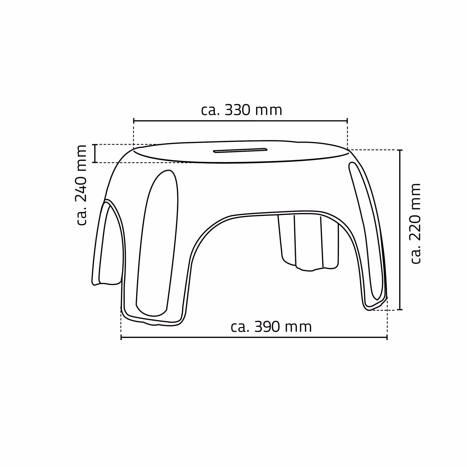 Immagine aggiuntiva dell'articolo Sgabello da bagno Fun, grigio, PP composto da sgabelli, sedie, sgabelli