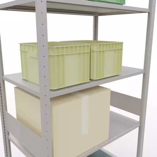 Figure n° 14 de l'article étagère de base, système d'étagères enfichables MULTIplus85, 3000 x 1000 x 600 mm, 7 étagères, RAL 7035 gris clair du groupe de produits système enfichable de la marque Schulte Lagertechnik