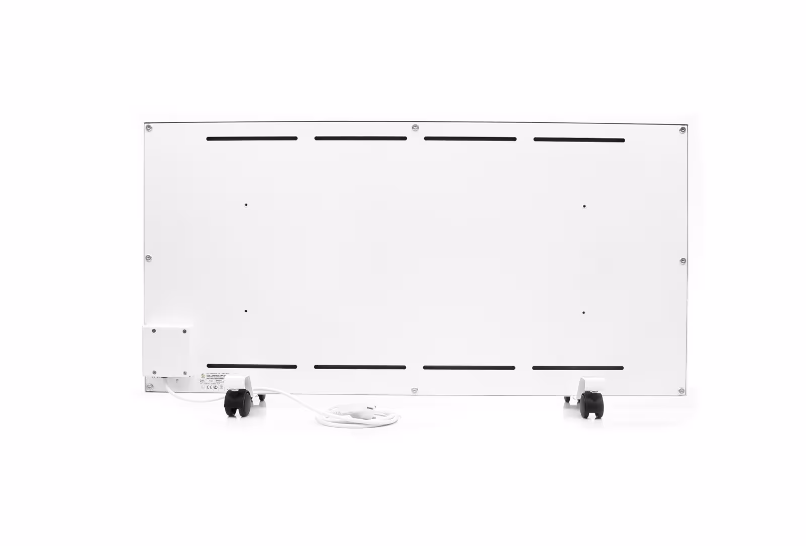 Riscaldatore mobile a infrarossi con rulli e termostato ambiente 500 mm x 1000 mm 750 Watt bianco della categoria riscaldatore a infrarossi con GTIN 9006547400267 Riscaldamento mobile a infrarossi con rulli e termostato ambiente bianco della marca Ximax della categoria riscaldamento a infrarossi