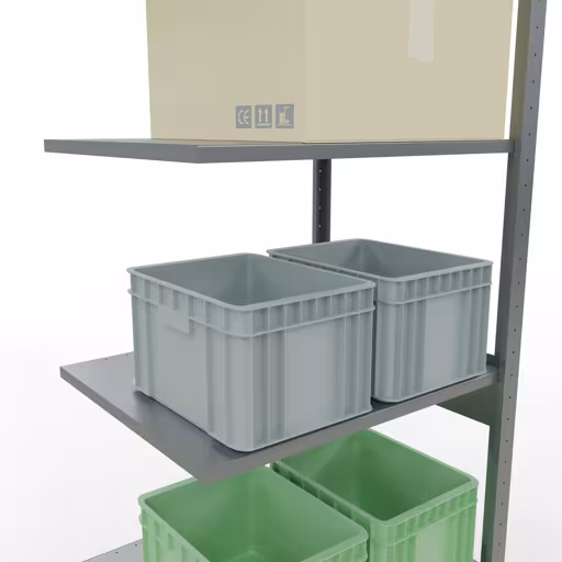 Immagine aggiuntiva dell'articolo Scaffale aggiuntivo, scaffale a scaffale, sistema a innesto MULTIplus150, 2500 x 750 x 600 mm (AxLxP), 6 ripiani, barre longitudinali, zincato Immagine aggiuntiva dell'articolo Scaffale aggiuntivo, scaffale MULTIplus150 sistema a innesto, 2500 x 750 x 600 mm (AxLxP), 6 ripiani, barre longitudinali, zincato da scaffale aggiuntivo