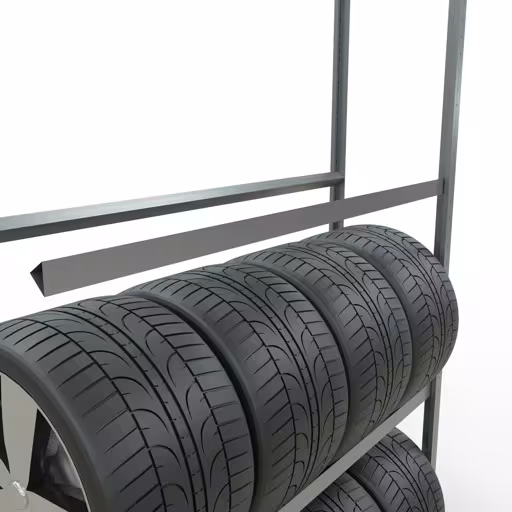 Produktbild Nr 12 des Artikels Anbauregal, Räder-/Reifenregal, 2750 x 1500 x 400 mm (HxBxT), verzinkt, 4 Lagerebenen á 150 kg Fachlast pro Ebene Abbildung Nr 12 des Artikels Anbauregal, Räder-/Reifenregal, 2750 x 1500 x 400 mm (HxBxT), verzinkt, 4 Lagerebenen á 150 kg Fachlast pro Ebene aus der Produktgruppe Fachbodenregale von der Marke Schulte Lagertechnik