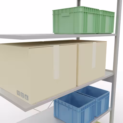 Système enfichable 2500x1300x600 mm, type 150 kg, gris clair de Schulte Lagertechnik de la gamme de produits du système enfichable