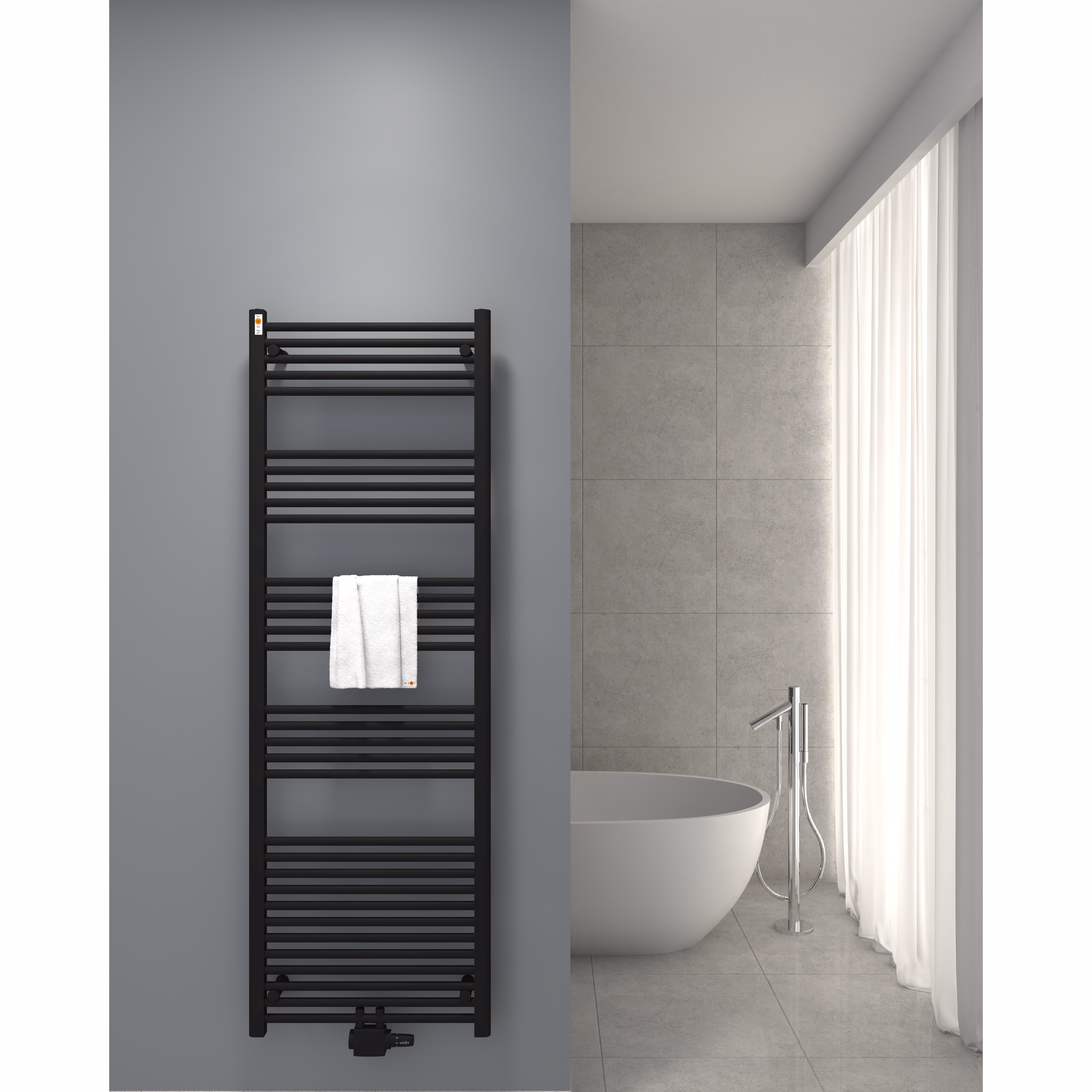 Ohne Text 1845190829625783252 Radiatore per bagno MERT Comfort M, nero diritto, 500x1200 mm