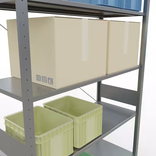 Étagère de base système enfichable 3000x1300x500 mm, type 150 kg, galvanisée avec numéro d'article. 12752-130 Étagère de base du système enfichable 3000x1300x500 mm, type 150 kg, galvanisée de Schulte Lagertechnik de la catégorie du système enfichable