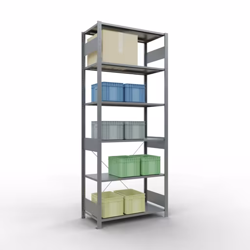Figure n° 11 de l'article étagère de base, système d'étagères enfichables MULTIplus85, 2500 x 1000 x 500 mm, 6 étagères, galvanisées du groupe de produits système enfichable de la marque Schulte Lagertechnik