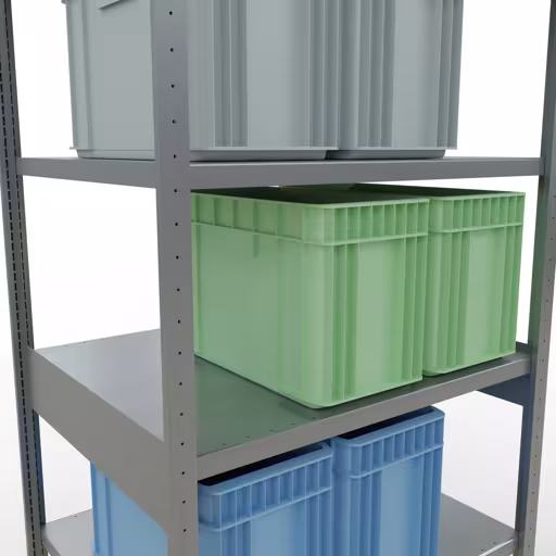 Étagère de base, étagère, système enfichable MULTIplus330, 2500 x 1000 x 800 mm, 6 étagères, galvanisée de Schulte Lagertechnik de la catégorie du système enfichable