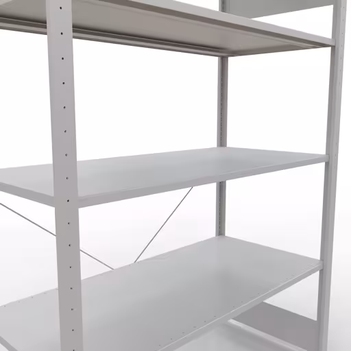 Une autre vue de l'article étagère de base du système enfichable 2000x1300x600 mm, type 150 kg, gris clair de la catégorie du système enfichable