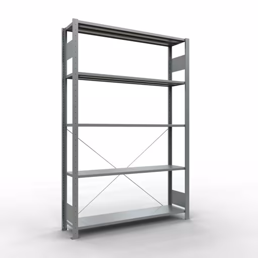 Sistema a innesto ripiano base 2000x1300x300 mm, tipo 150 kg, zincato, ripiano aggiuntivo, articolo n. 12730-130