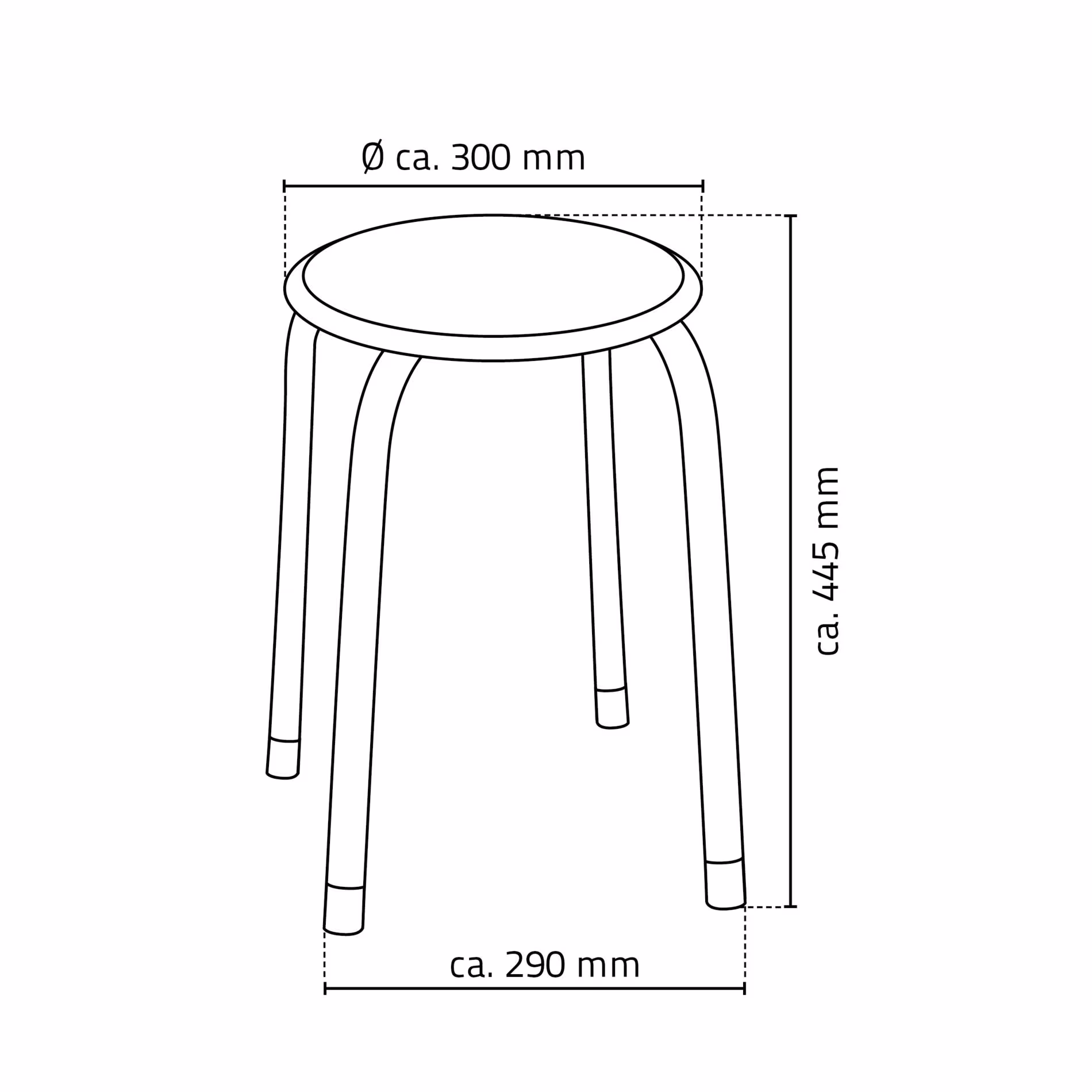 Immagine aggiuntiva all'articolo sgabello da bagno Classic, bianco composto da sgabelli, sedie, sgabelli