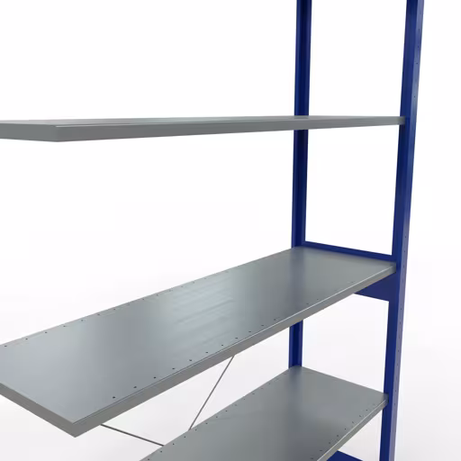Immagine aggiuntiva dell'articolo Scaffale aggiuntivo, scaffale MULTIplus150 sistema a innesto, 2500 x 1300 x 400 mm (AxLxP), 6 ripiani, traversa, RAL 5010 blu genziana/zincato da scaffale aggiuntivo