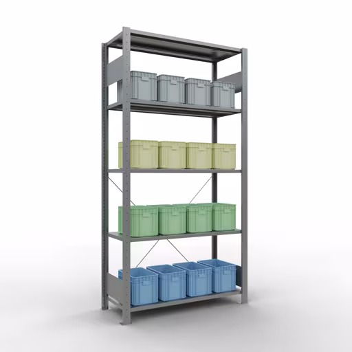 Figure n° 12 de l'article étagère de base, système d'étagères enfichables MULTIplus85, 2000 x 1000 x 400 mm, 5 étagères, galvanisées du groupe de produits système enfichable de la marque Schulte Lagertechnik