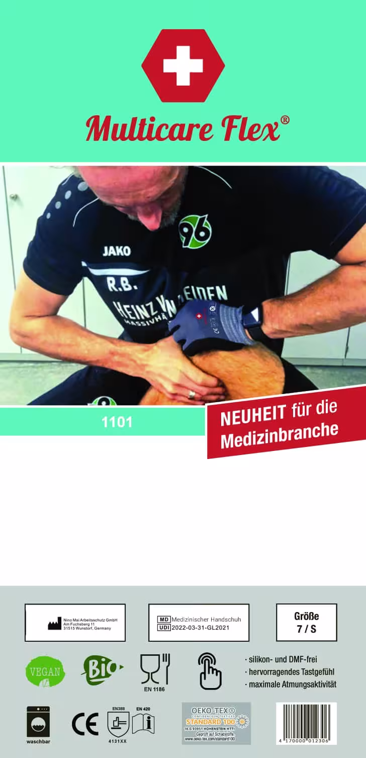 Guanto medico da lavoro e da montaggio Multicare Flex taglia 8 della categoria guanti da lavoro con GTIN 426353580080 Guanto medico da lavoro e da montaggio Multicare Flex della marca Multicare della categoria guanti da lavoro