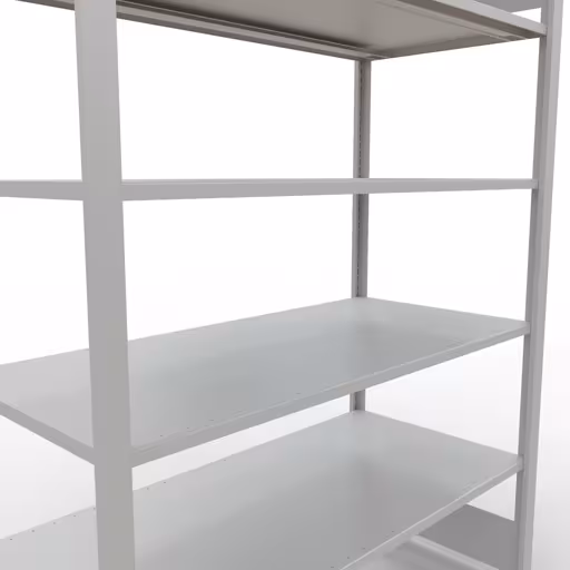 Figure n° 11 de l'article étagère de base, étagère de bureau, système enfichable MULTIplus150, 2000 x 1300 x 600 mm, 6 étagères, sans butée centrale, gris clair du groupe de produits étagères de bureau de la marque Schulte Lagertechnik