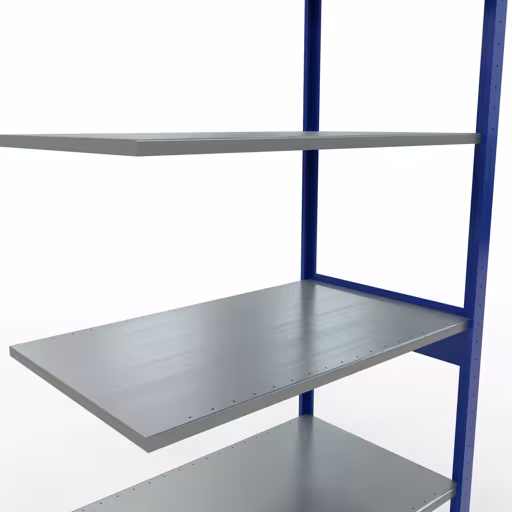 Figure n° 11 de l'article étagère complémentaire, étagère à étagères, système enfichable MULTIplus85, 2500 x 1000 x 600 mm, 6 étagères, RAL 5010 bleu gentiane du groupe de produits système enfichable de la marque Schulte Lagertechnik
