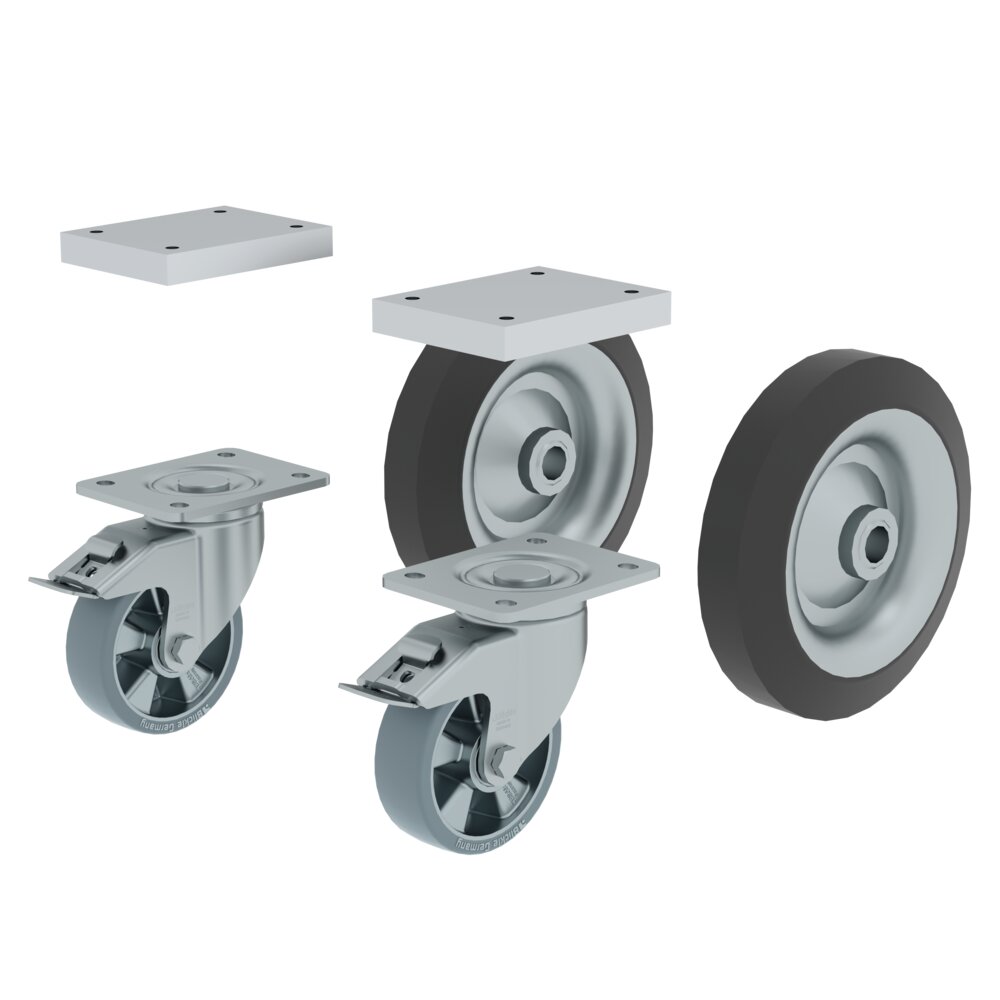 Jeu de rouleaux électriquement conducteurs Munk pour échelles de camions-citernes de Günzburger Steigtechnik Jeu de rouleaux conducteurs électriques Munk pour échelles de camions-citernes, catégorie Échelles spéciales, Produits professionnels, référence 301324