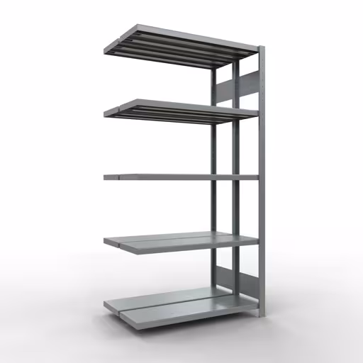 Rayonnage supplémentaire, rayonnage double, système d'étagères MULTIplus250, 2000 x 1000 x (2x300) mm, 2x5 étagères, galvanisé de Schulte Lagertechnik de la catégorie étagères