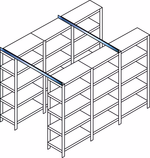 Set bende incrociate 2, 2500 mm, 40x40x2 mm (AxLxP), accessori, articolo n. 13307