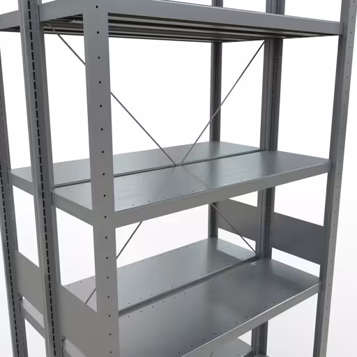 Image du produit n° 6 de l'article étagère de base, système d'étagères MULTIplus250, 3000 x 1000 x (2x300) mm, 2x7 étagères, galvanisé de la gamme d'étagères de la marque Schulte Lagertechnik